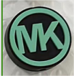 DESIGN- MK BLACK GREEN ROUND