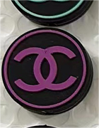 DESIGN-CC BLACK PURPLE ROUND