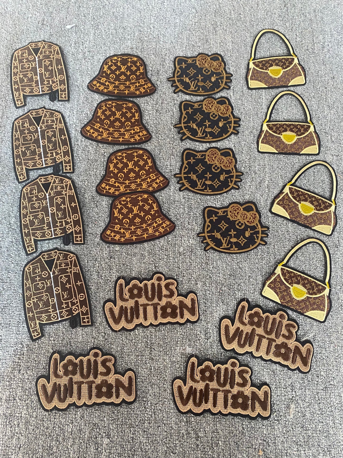 Brown L set small patches 20pcs