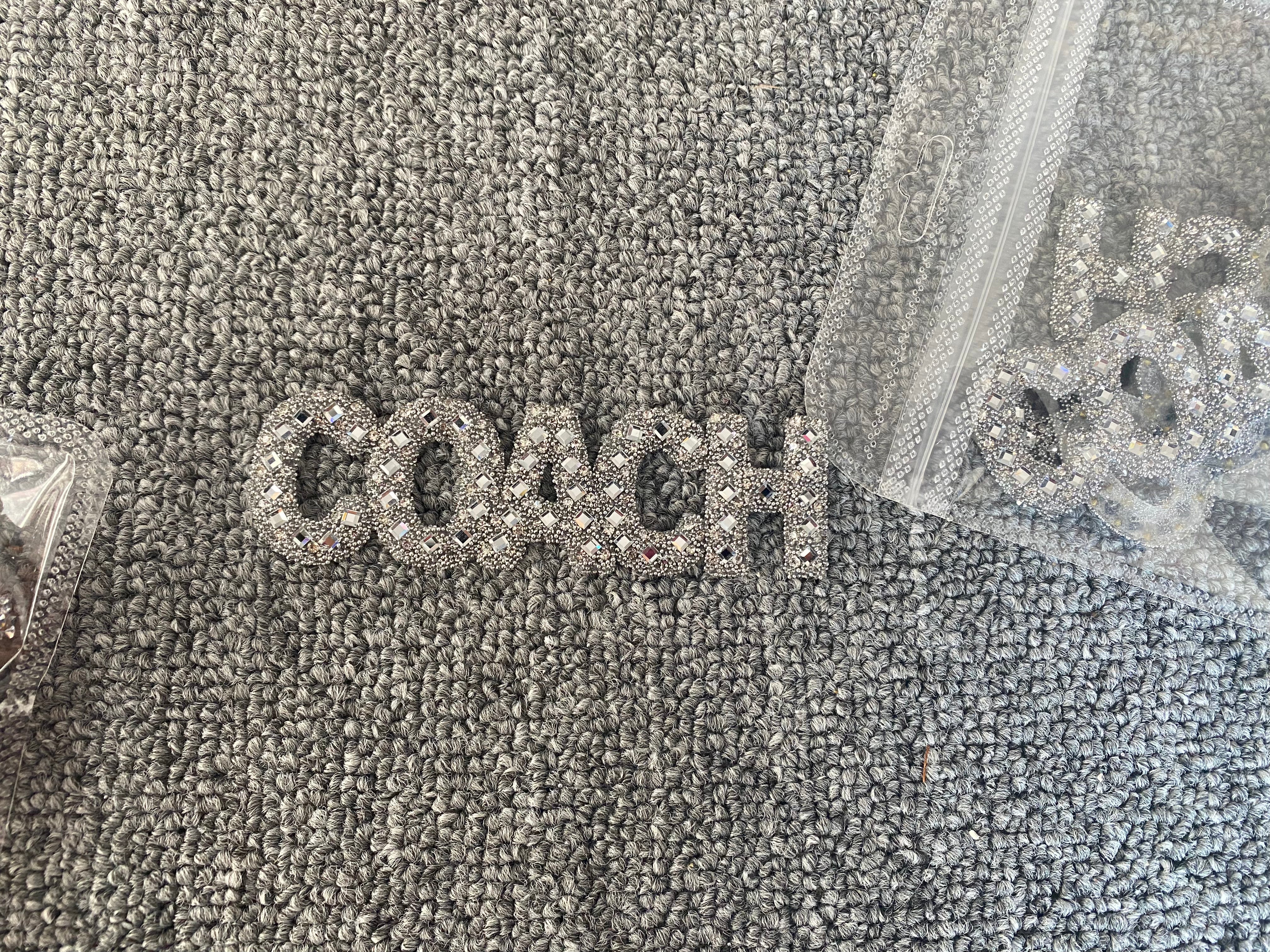 Glitter patched  silver Coach 10pcs