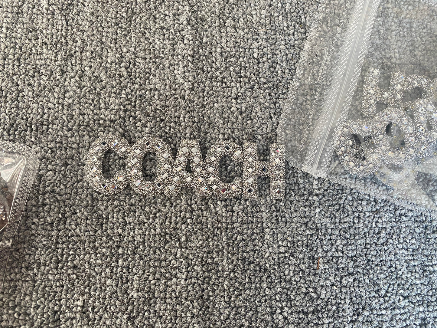 Glitter patched  silver Coach 10pcs