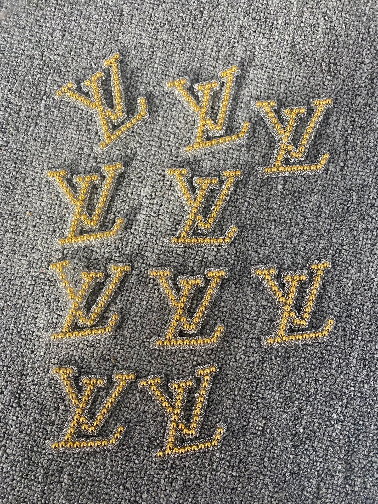 Glitter patched Golden L 10pcs