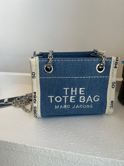 Mini jean tote bag