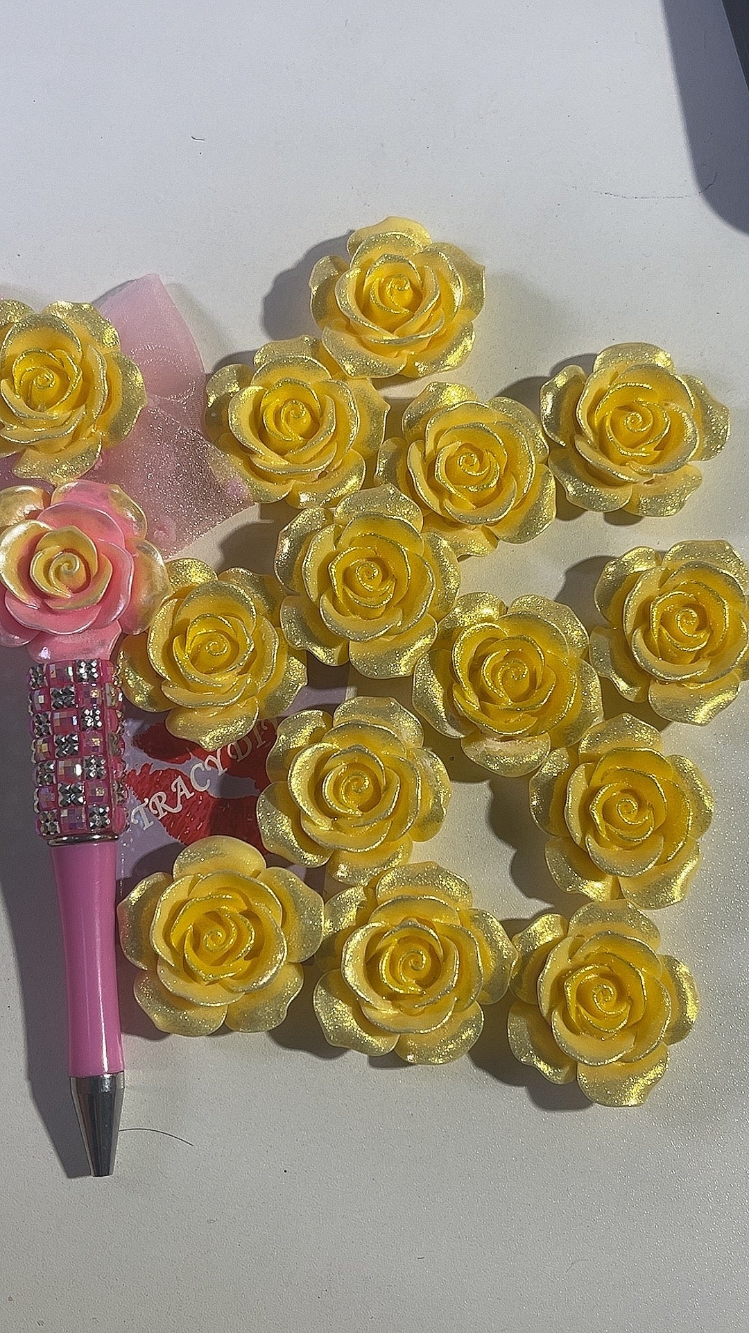 beadable flowers 10pcs