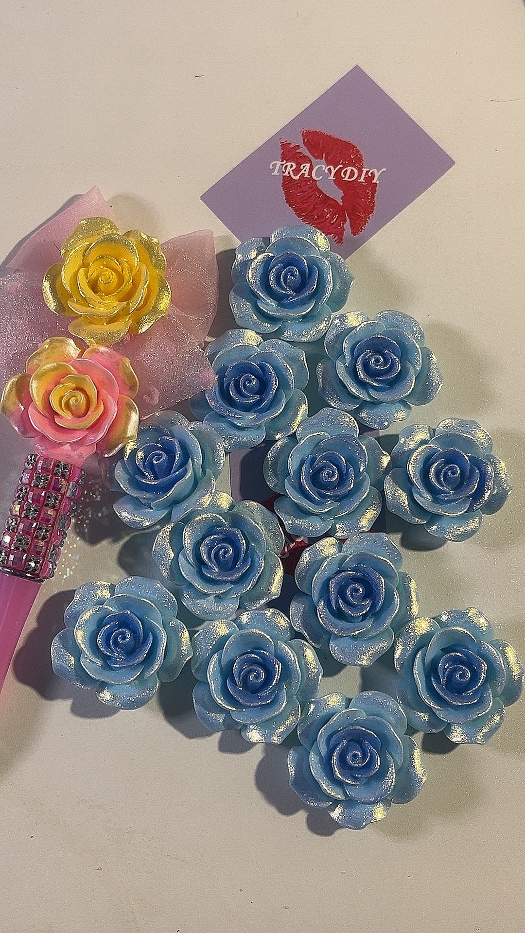 beadable flowers 10pcs